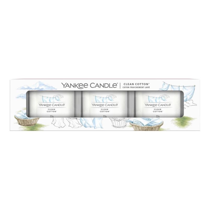 YANKEE CLEAN COTTON VELA PACK 37GR