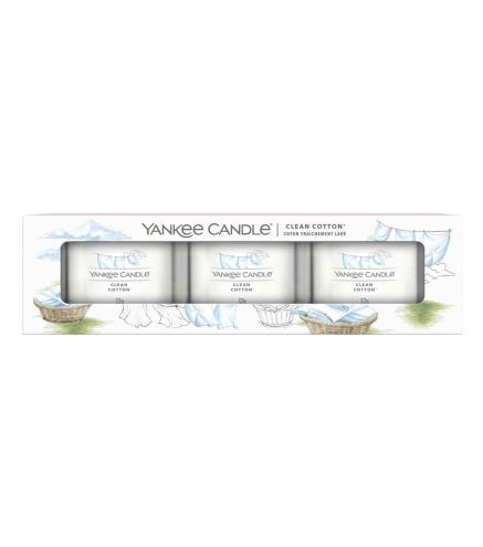 YANKEE CLEAN COTTON VELA PACK 37GR