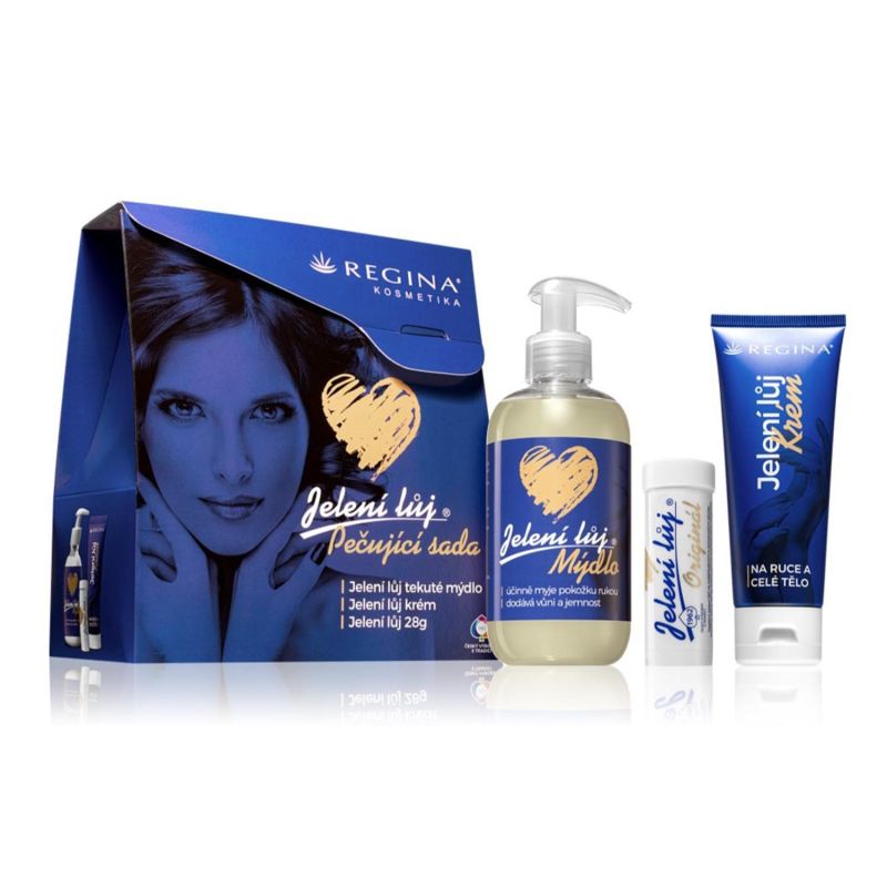 REGINA SEBO CIERVO JABON 250ML + CREMA DE MANOS 75ML + LABIAL 1U