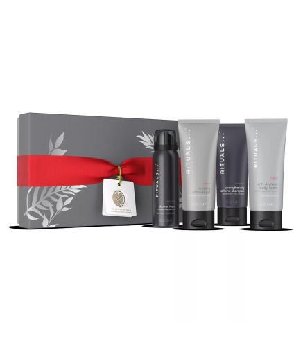 RITUALS HOMME COOLING GEL DE BAÑO 50ML + CHAMPU CAFEINA 75ML + ACONDICIONADOR 75ML