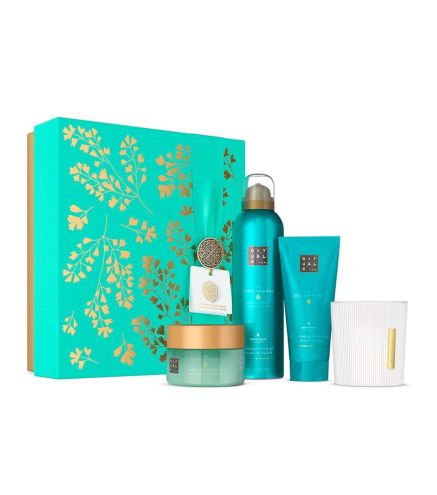 RITUALS RITUAL OF KARMA EXFOLIANTE CORPORAL 1UN + ESPUMA DE BAÑO 1U + LOCION CORPORAL 1U + VELA 1U
