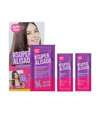 KATIVA HAPPY ANNE TRATAMIENTO MASCARA SUPER ALISADO 180ML + CHAMPU 15ML + ACONDICIONADOR 15ML