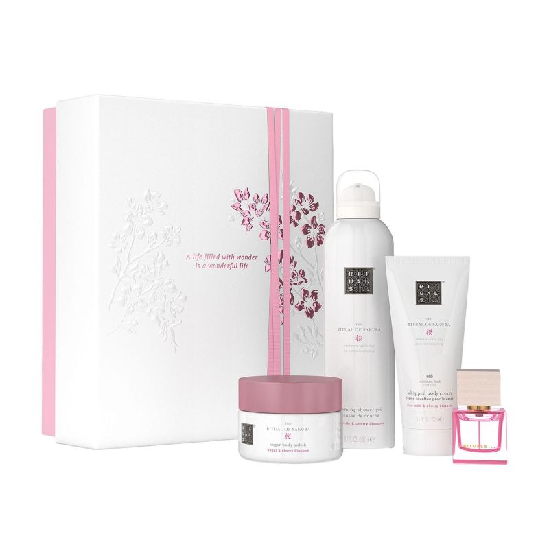 RITUALS RITUAL OF SAKURA BODY POLISH 1UN + GEL DE BAÑO 200ML + CREMA CORPORAL 75ML + MINIATURA EAU DE PARFUM 1U