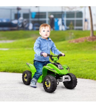 Quad Eléctrico para Niños de 18-36 Meses Vehículo Eléctrico Cuatrimoto a Batería 6V con Avance y Retroceso Carga Máx. 20 kg 72x4