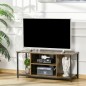 Mueble de TV para Televisores hasta 55 Pulgadas con 4 Compartimentos Estante Ajustable 110x40x50 cm Marrón Rústico