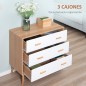 Cómoda de Madera con 3 Cajones Cajonera Armario Auxiliar de Almacenamiento Moderna con Patas Elevadas para Dormitorio Salón 80x3 Cómoda de Madera con 3 Cajones Cajonera Armario Auxiliar de Almacenamiento Moderna con Patas Elevadas para Dormitorio Salón 80x3