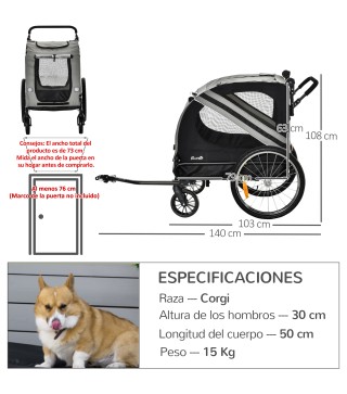 Remolque de Bicicleta Perros