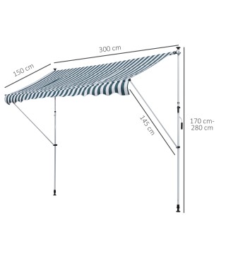 Toldo Manual Retráctil