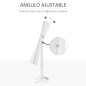 Armario de Joyería con Tira de Luces LED Cerradura Magnética y Estantes Ranuras para Anillos 46x36,5x151,5 cm Blanco