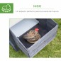 Gallinero de Madera Exterior Jaula Cercada para Gallinas con Caja Nido Corral de Metal Techo Asfáltico Bandeja Extraíble Gallinero de Madera Exterior Jaula Cercada para Gallinas con Caja Nido Corral de Metal Techo Asfáltico Bandeja Extraíble
